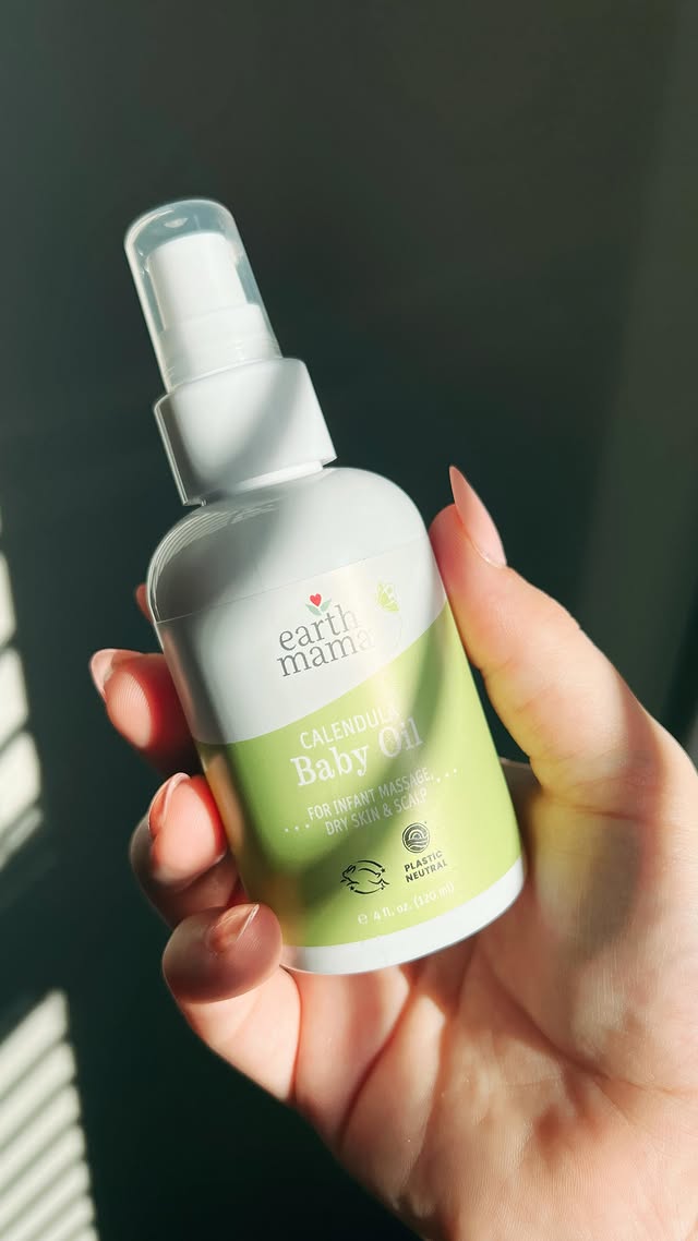 Instagram post by @bethy.irl for Earth Mama Organics. Caption reads: Every little moment with your baby deserves the....