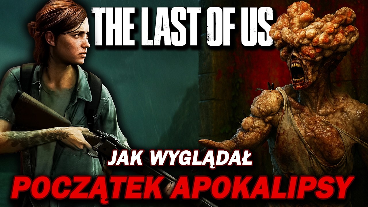YouTube post by @Foks for NVIDIA. Caption reads: JAK ZACZĘŁA SIĘ APOKALIPSA ZOMBIE w THE LAST OF....