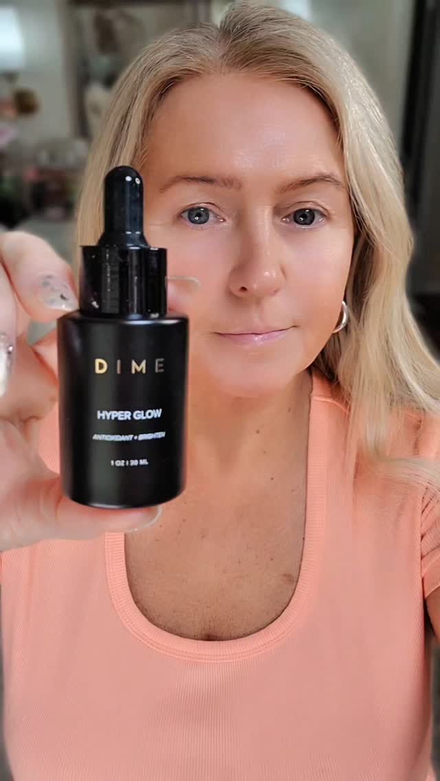 Instagram post by @beautybybev101 for DIME Beauty. Caption reads: [...] Glow with Hyper Glow Serum @dimebeautyco Get....