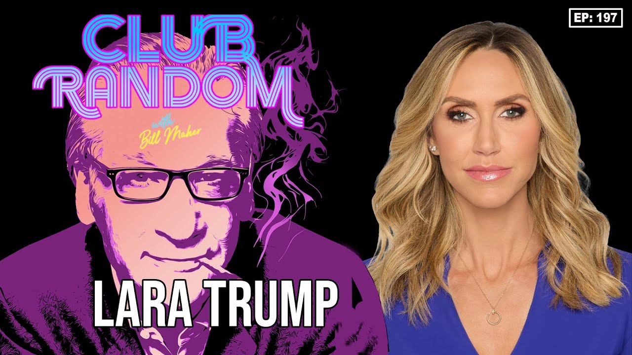 YouTube post by @ClubRandomPodcast for Factor_. Caption reads: Lara Trump | Club Random with Bill Maher.