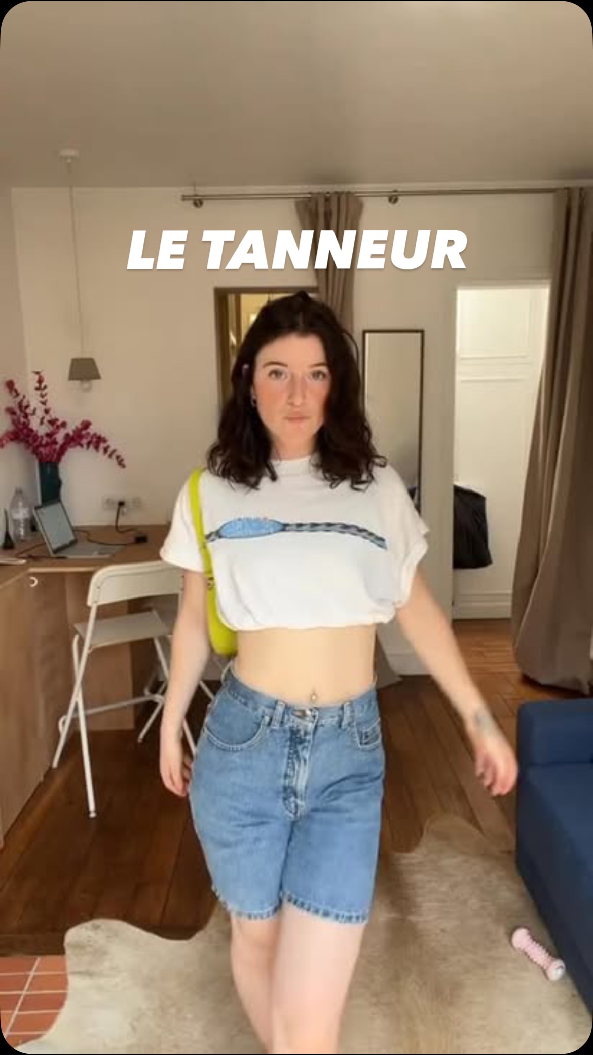 Instagram post by @sasscarella for Le Tanneur. Caption reads: [...] pulling up to the Great War in this....