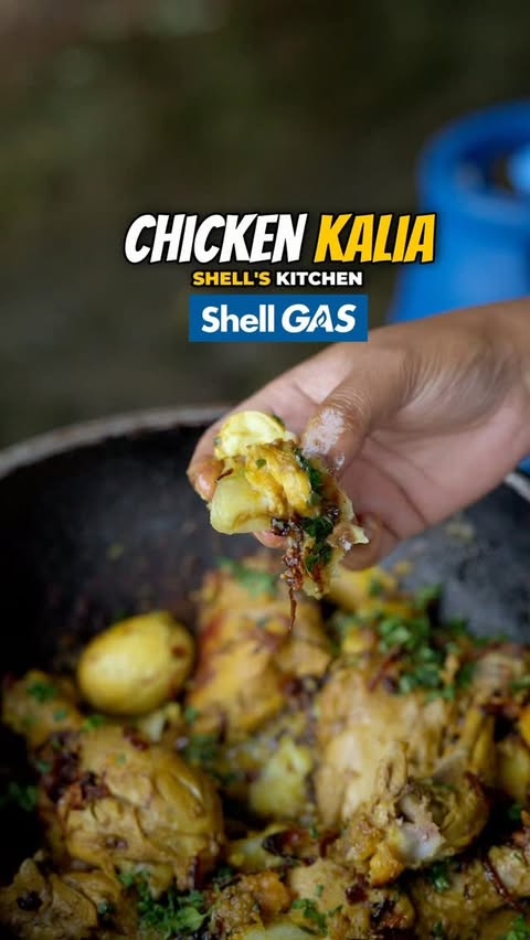 Instagram post by @jimmythecr3ator for Shell. Caption reads: Chicken kalia in nature for this winter. It was a....