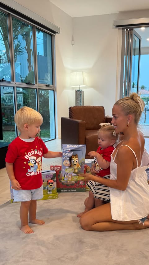 Instagram post by @laurengrapess for Bluey. Caption reads: [...] mind is at ease this Christmas thanks to....