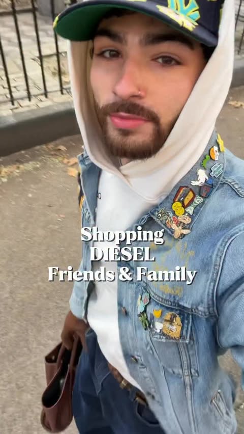 Instagram post by @kalebohlemacher for Diesel. Caption reads: First time for everything 👑🔥
.
.
#selfcare....