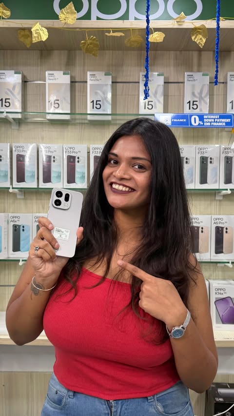 Instagram post by @keerthikka_ for Sangeetha Mobiles. Caption reads: [...] Anniversary Sale benefits! #sangeethamobiles....