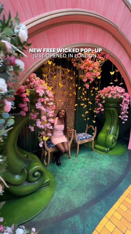 Instagram post by @runawaywithrachel for Westfield London. Caption reads: [...] For Good the experience 🧙🏽‍♀️✨ 📍Westfield....