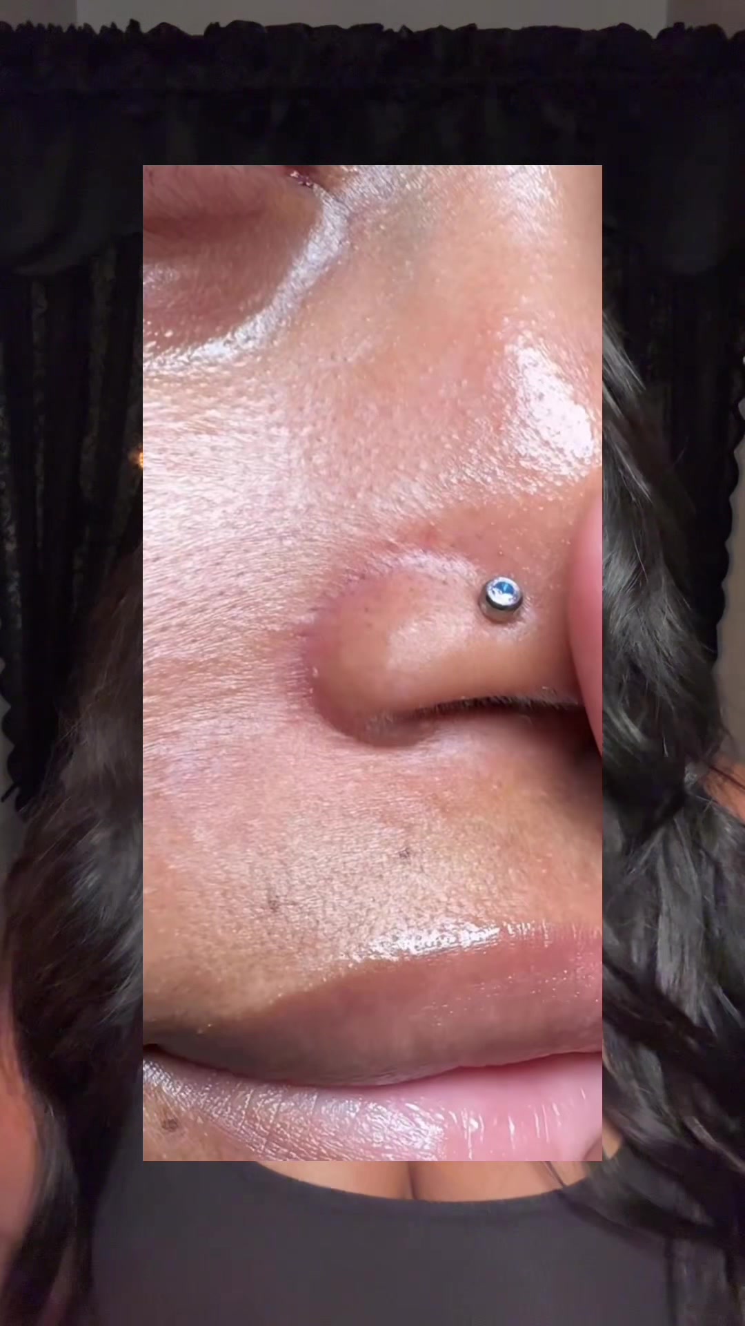 TikTok post by @chateaugurl for Illinois Soybean Association. Caption reads: Wanna get your pores smaller like this!? Get ILSO....