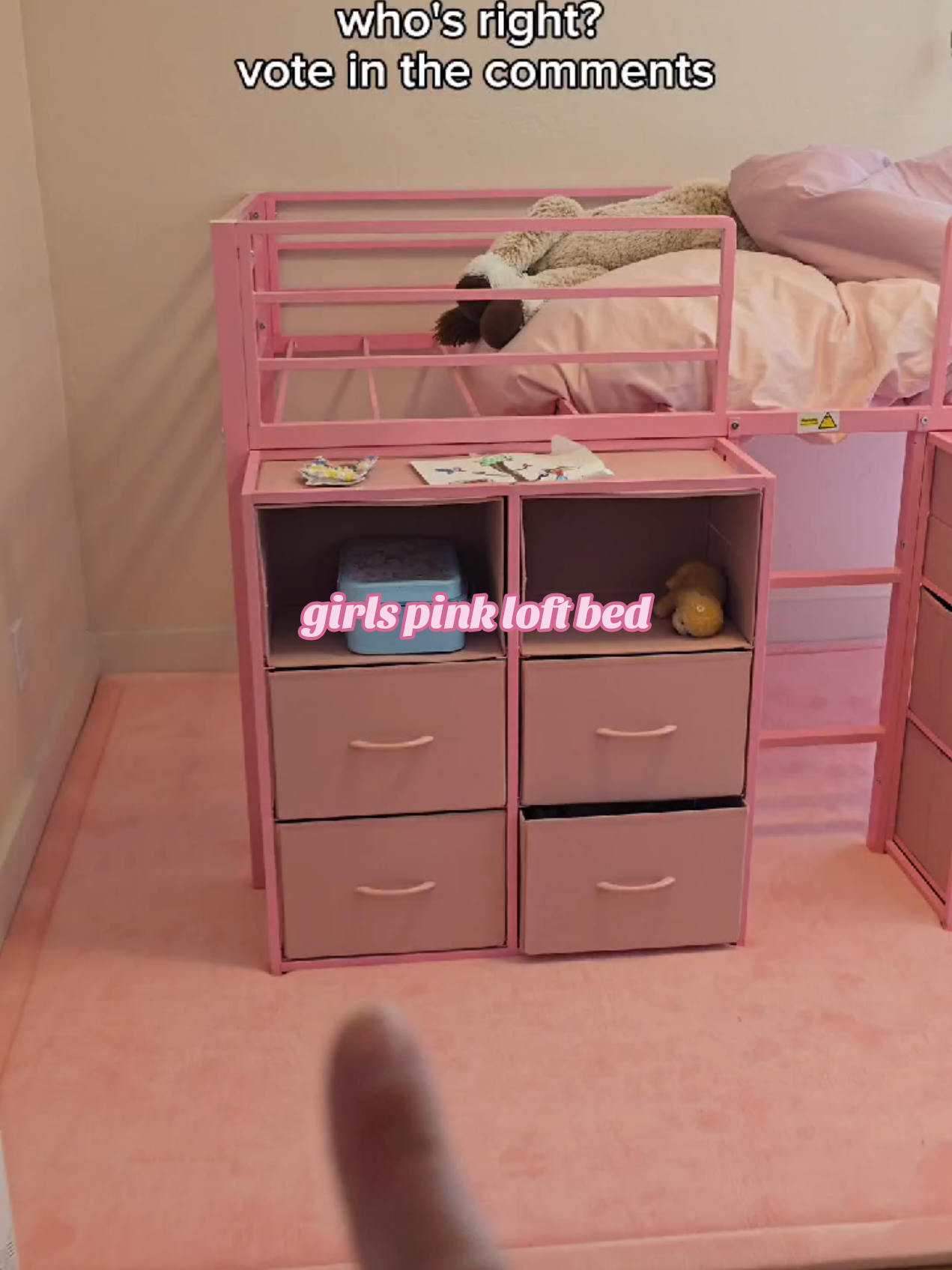 TikTok post by @justacouple155 for Sikaic. Caption reads: This Sikaic Twin Size Metal Low Loft Bed is such a....