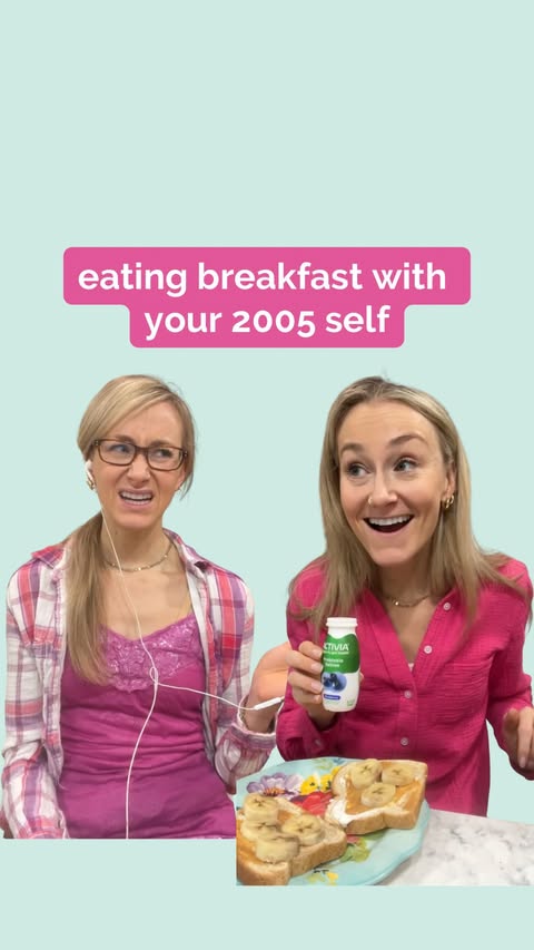 Instagram post by @no.food.rules for Activia. Caption reads: #ActiviaPartner  90’s vibes might be trending....