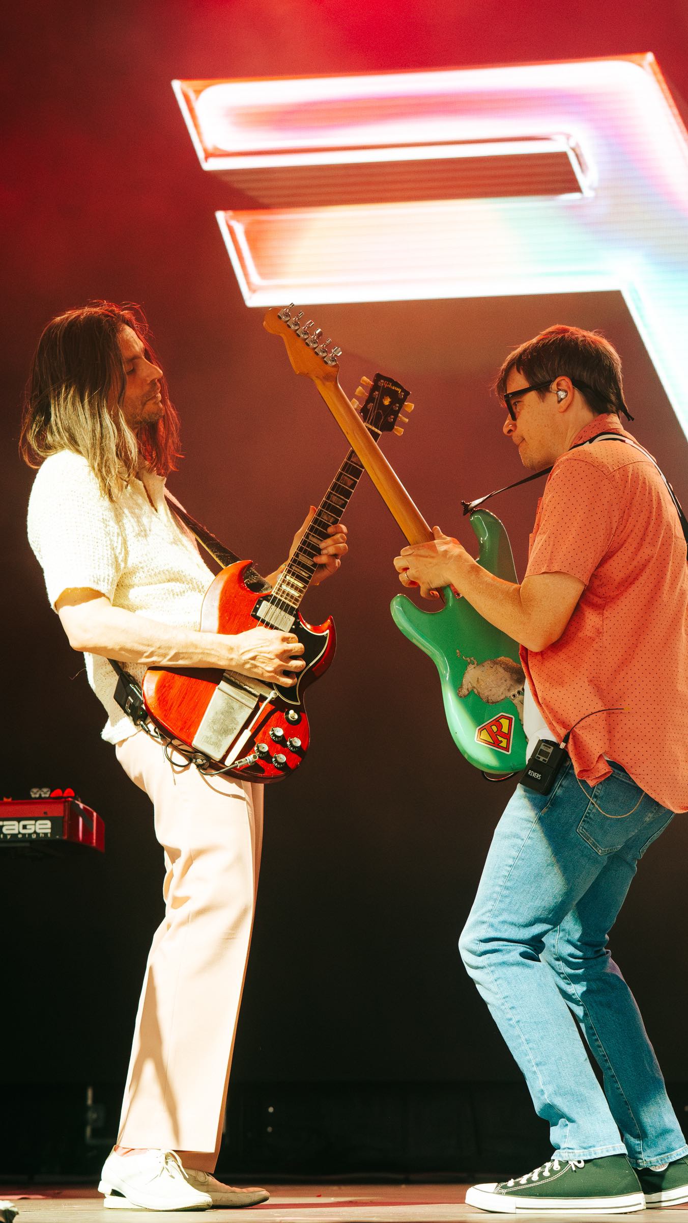 Instagram post by @weezer for Coachella. Caption reads: [...] more from the Mojave stage on the Coachella....