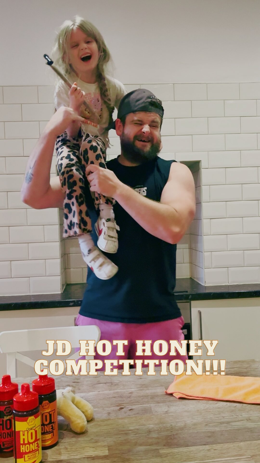 Instagram post by @smokefacedgrilla for JD’s Hot Honey. Caption reads: 💙 HOT HONEY COMPETITION 💙
#ad 

Want to win the....