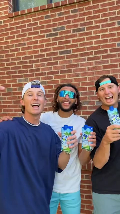Instagram post by @austinmichael_k for Vita Coco. Caption reads: good vibes & stayin hydrated w/ @vitacoco....