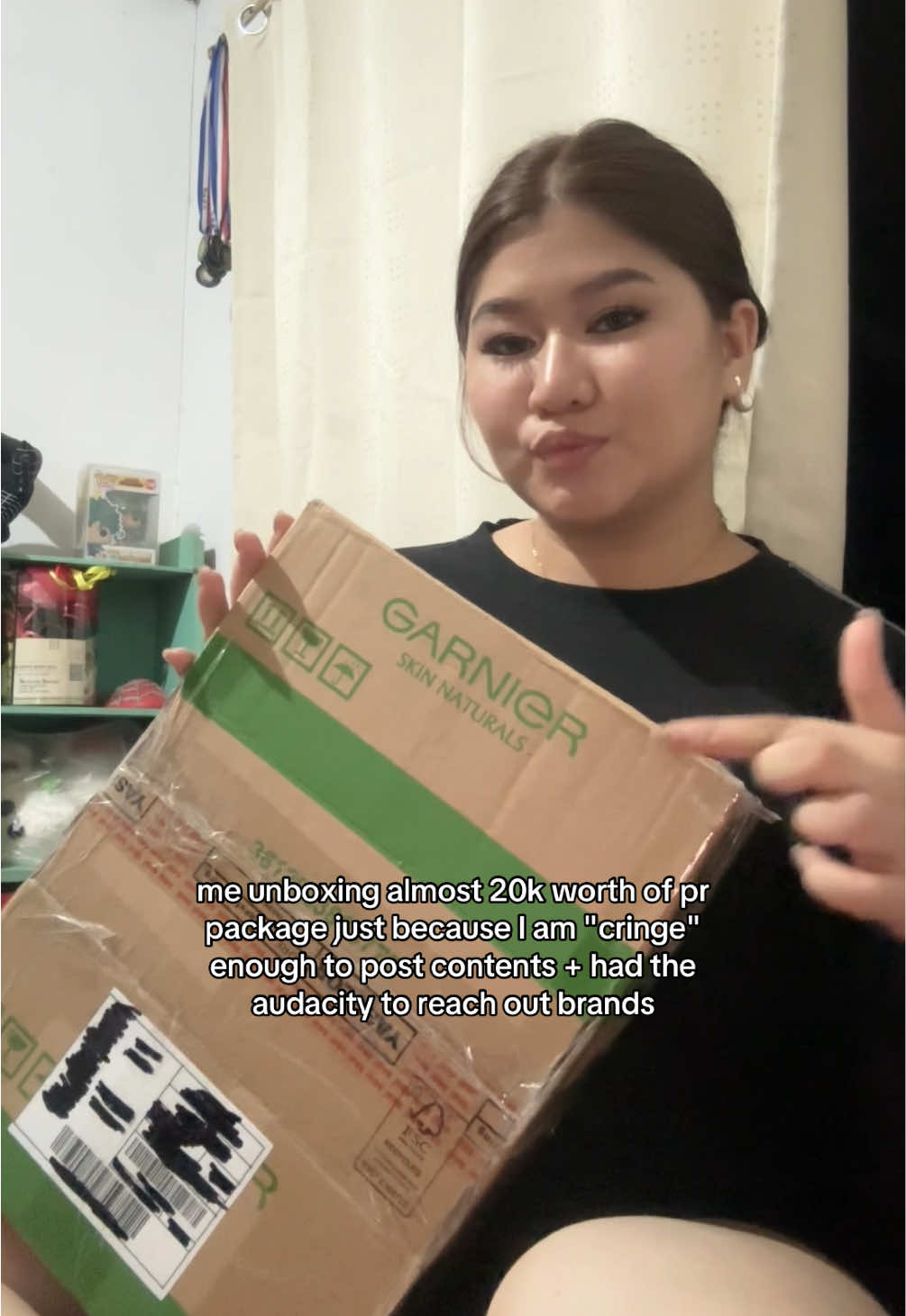 TikTok post by @erickacruzzz for Garnier Philippines. Caption reads: be cringe y'all 😝 thank you so much @Garnier PH i....