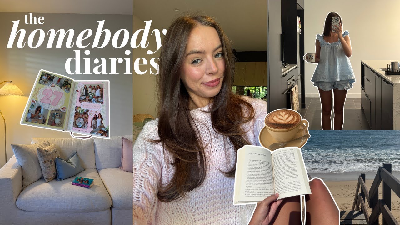 YouTube post by @RachelCatherine for Petalandpup. Caption reads: the homebody diaries 💌 trying to fill up my cup -....