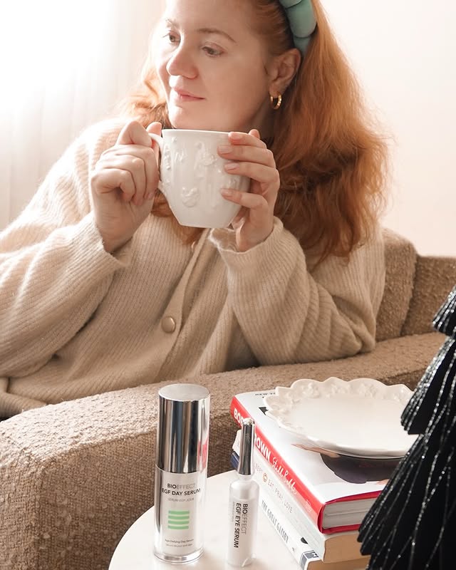 Instagram post by @kate_romanoff for Dermstore. Caption reads: Mornings feel different when you start them with....