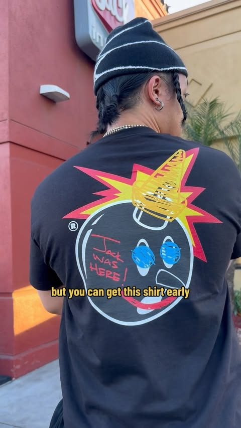 Instagram post by @hungry4munchies for Jack in the Box. Caption reads: Food Meets Fashion with @jackinthebox NEW....