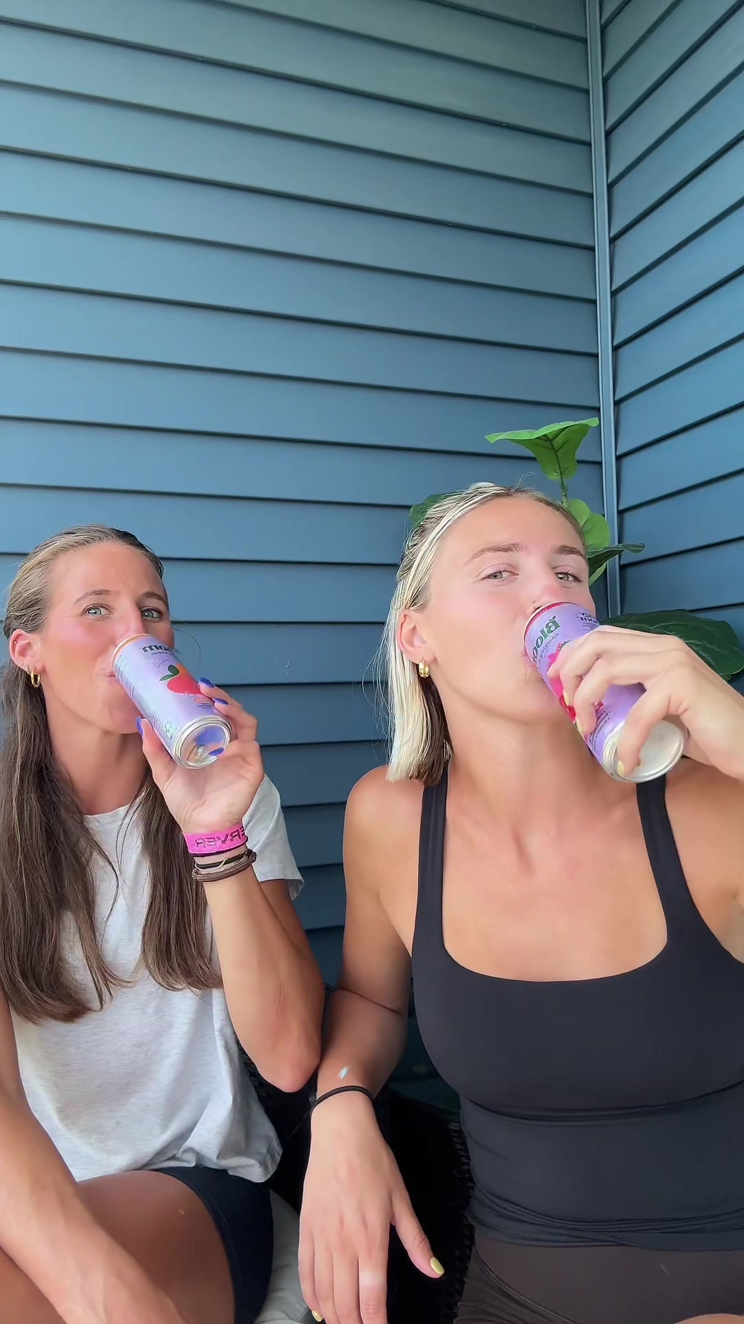 TikTok post by @riaandfia for Bloom Nutrition. Caption reads: @Bloom Nutrition getting us through our worst....
