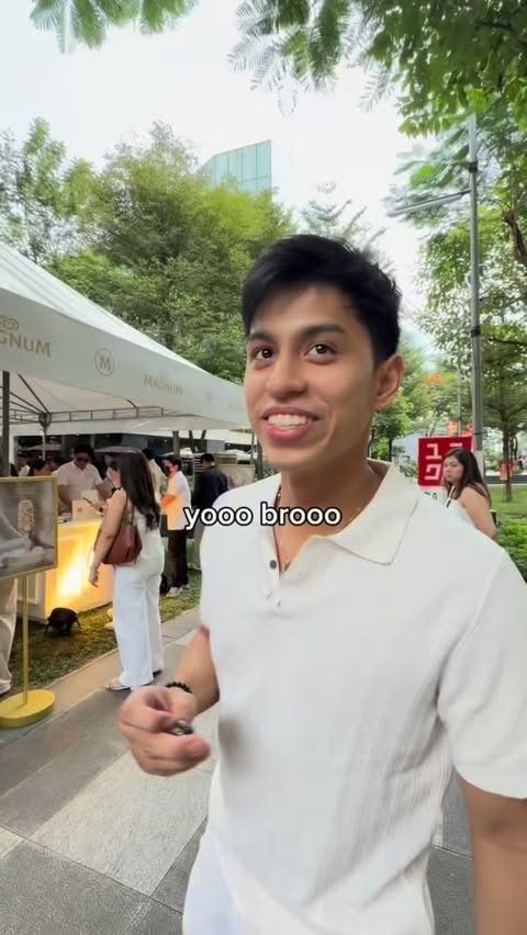 Instagram post by @russcojarvina_ for Magnum Ice Cream. Caption reads: i’m an ice cream maker for today 😭 

a new....