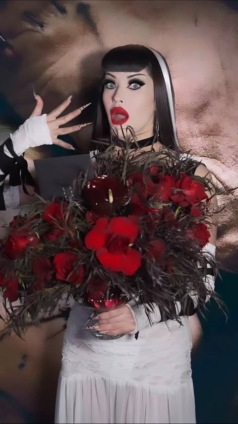 Instagram post by @victoriavenin for Dolls Kill. Caption reads: [...] Scare you later! 🦇💋 Styled by @dollskill....