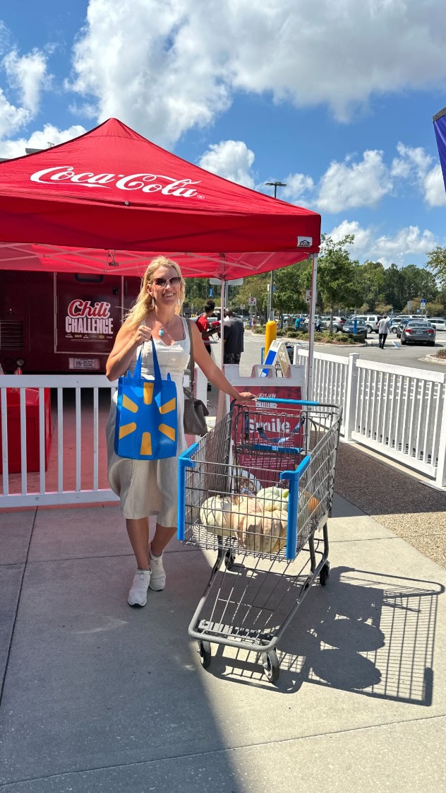 Instagram post by @raisingtwinboys for SheSpeaks. Caption reads: #ad #WalmartPartner #BushsBeansPartner Walking....