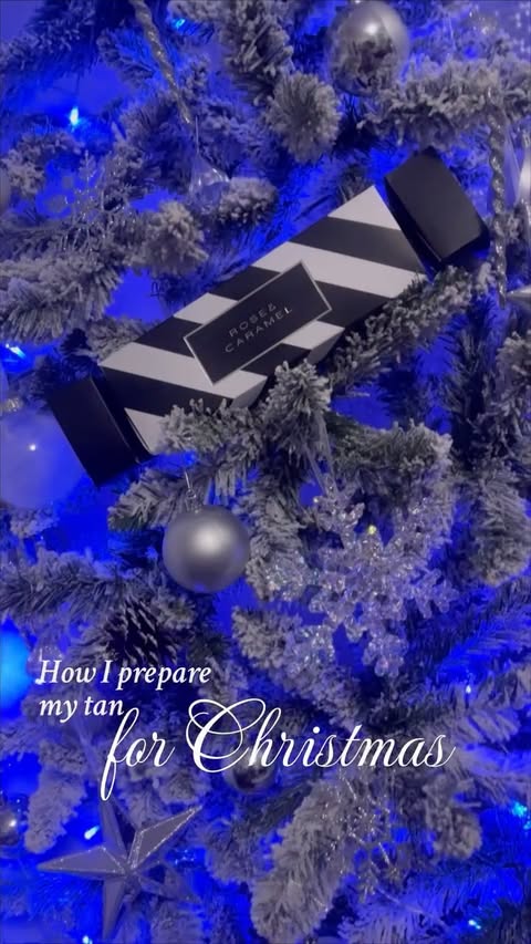 Instagram post by @chantellewilliamss for Rose & Caramel. Caption reads: Christmas tan prep🎄✨ 

Showing two of the Tan....