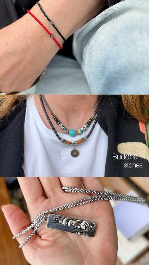 Instagram post by @mickienedaiva for Buddha Stones. Caption reads: More than just jewelry ✨ Buddha Stones pieces are....