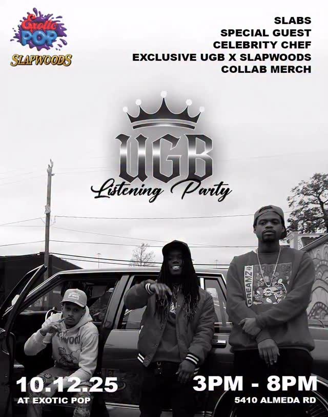 Instagram post by @1lilbushwick for Exotic Pop. Caption reads: [...] 🤘🏽🔥 S/o our Sponsors @slapwoods x....