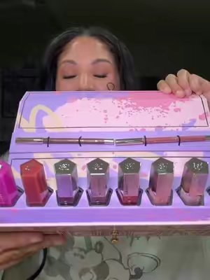 TikTok post by @brooklynreviewsxoxo for Fenty Beauty. Caption reads: [...] the lip vault is BACK!! @Fenty Beauty....