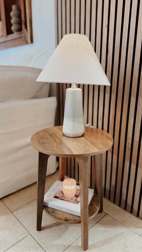 Instagram post by @dailinigarzafernandez for SONGMICS HOME. Caption reads: This side table is wonderful; besides being....