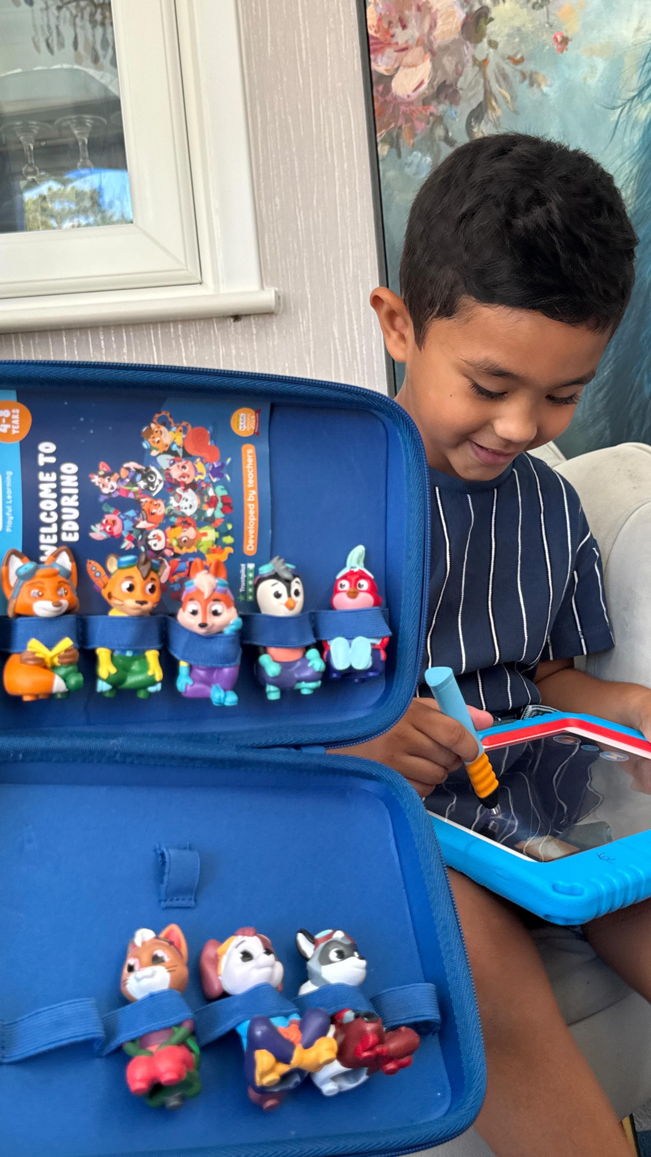 Instagram post by @aayashs_world for EDURINO. Caption reads: Starting reception this September feels a little....