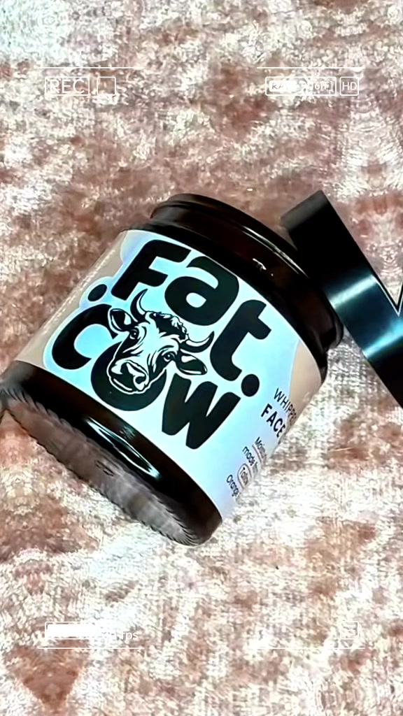 TikTok post by @steffi_smithx for Fat Cow Skin. Caption reads: [...] this is your new bestie 🐄💖✨ @Fat Cow....