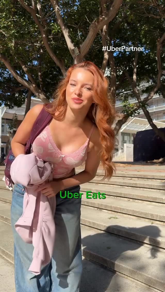 Instagram post by @sharlizetrue_ for Uber. Caption reads: #UberPartner Can’t study on an empty stomach… Uber....