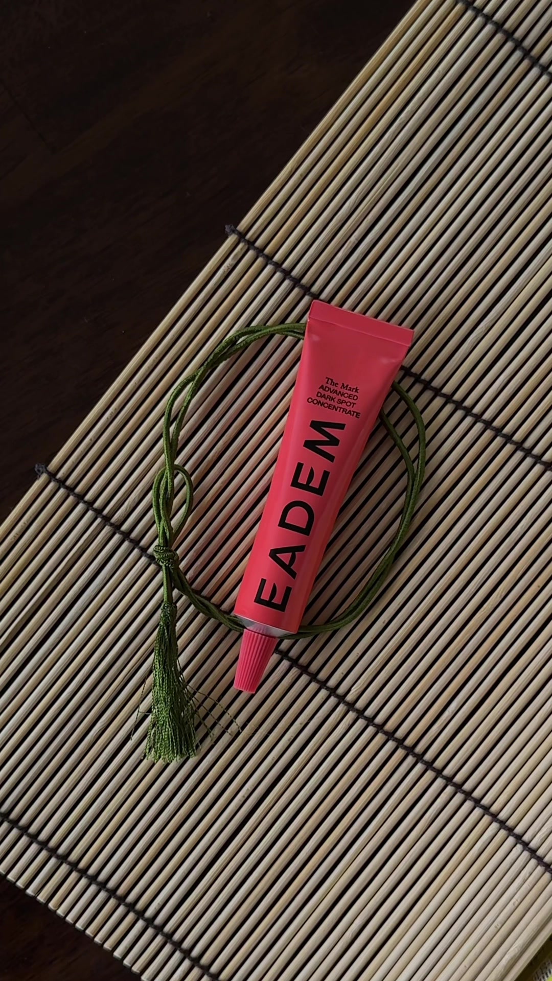 TikTok post by @thedewiest for Eadem. Caption reads: [...] to dark spots serums. The Mark from @EADEM....