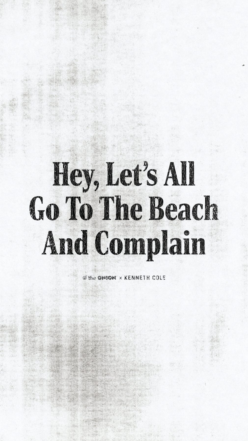 Instagram post by @jonahfeingold for Kenneth Cole. Caption reads: If you’re the type to hit the beach to complain,....
