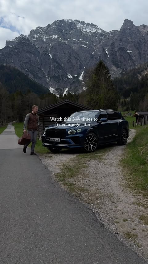 Instagram post by @the.mattbook for Bentley Motors. Caption reads: [Ad] I hope this fixes your algorithm 😮‍💨....