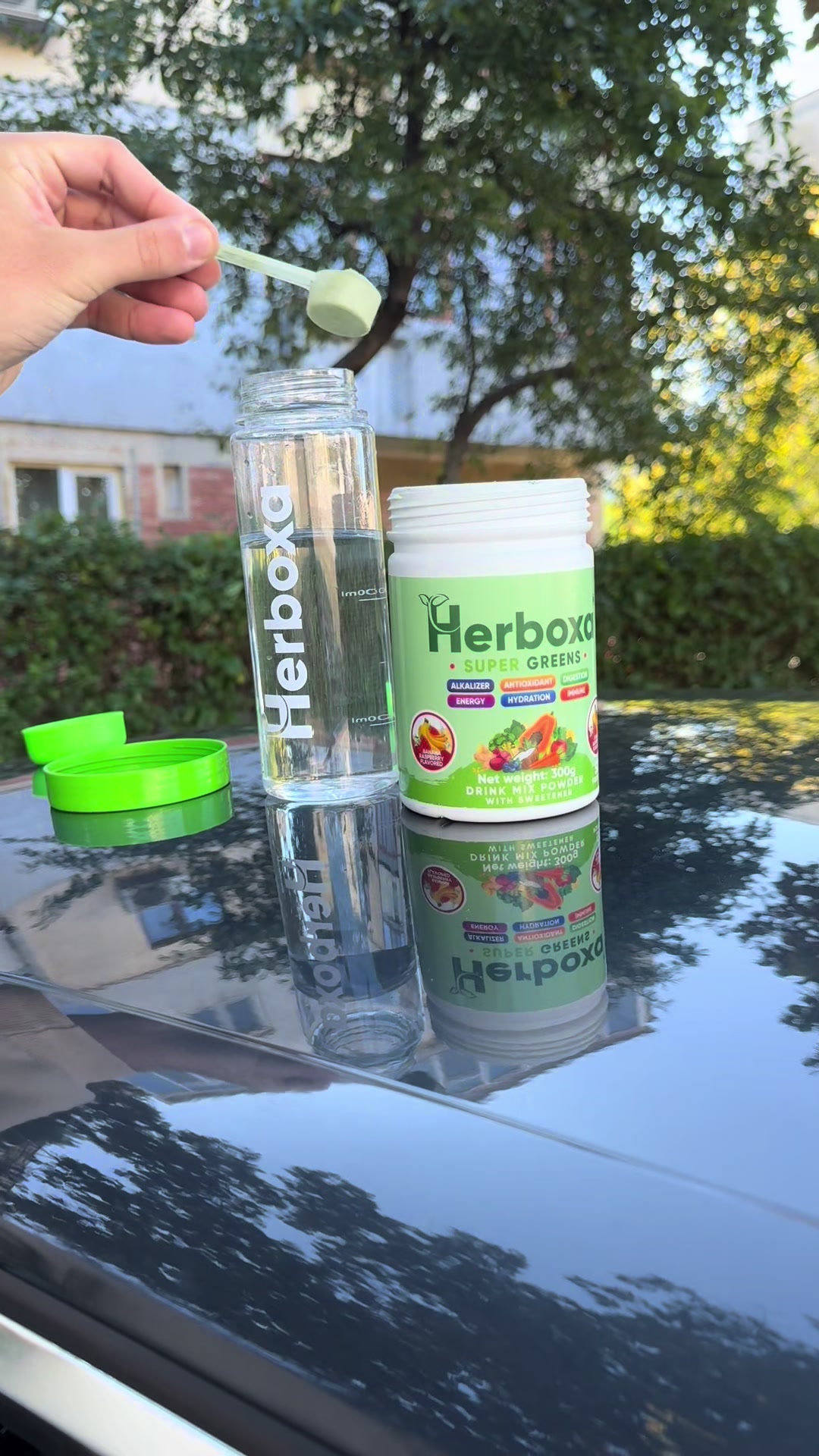 TikTok post by @alexx.mihai for Herboxa. Caption reads: @Herboxa Nutrition #herboxa #foryou .