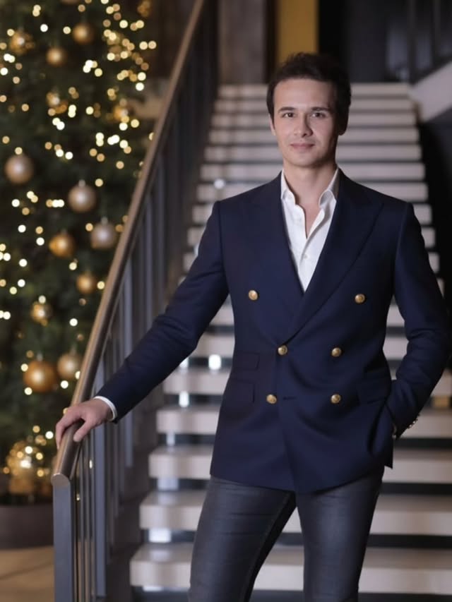 Instagram post by @stylehighness for Ralph Lauren. Caption reads: Winter Elegance with @ralphlauren🎄Celebrate....