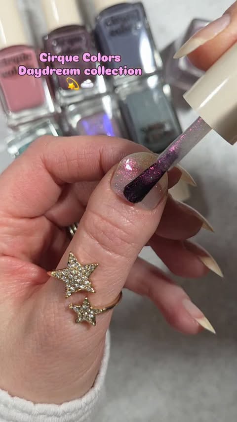 Instagram post by @polishedbyalison for Cirque Colors. Caption reads: @cirquecolors Daydream collection 💫☁️💫 . This is....