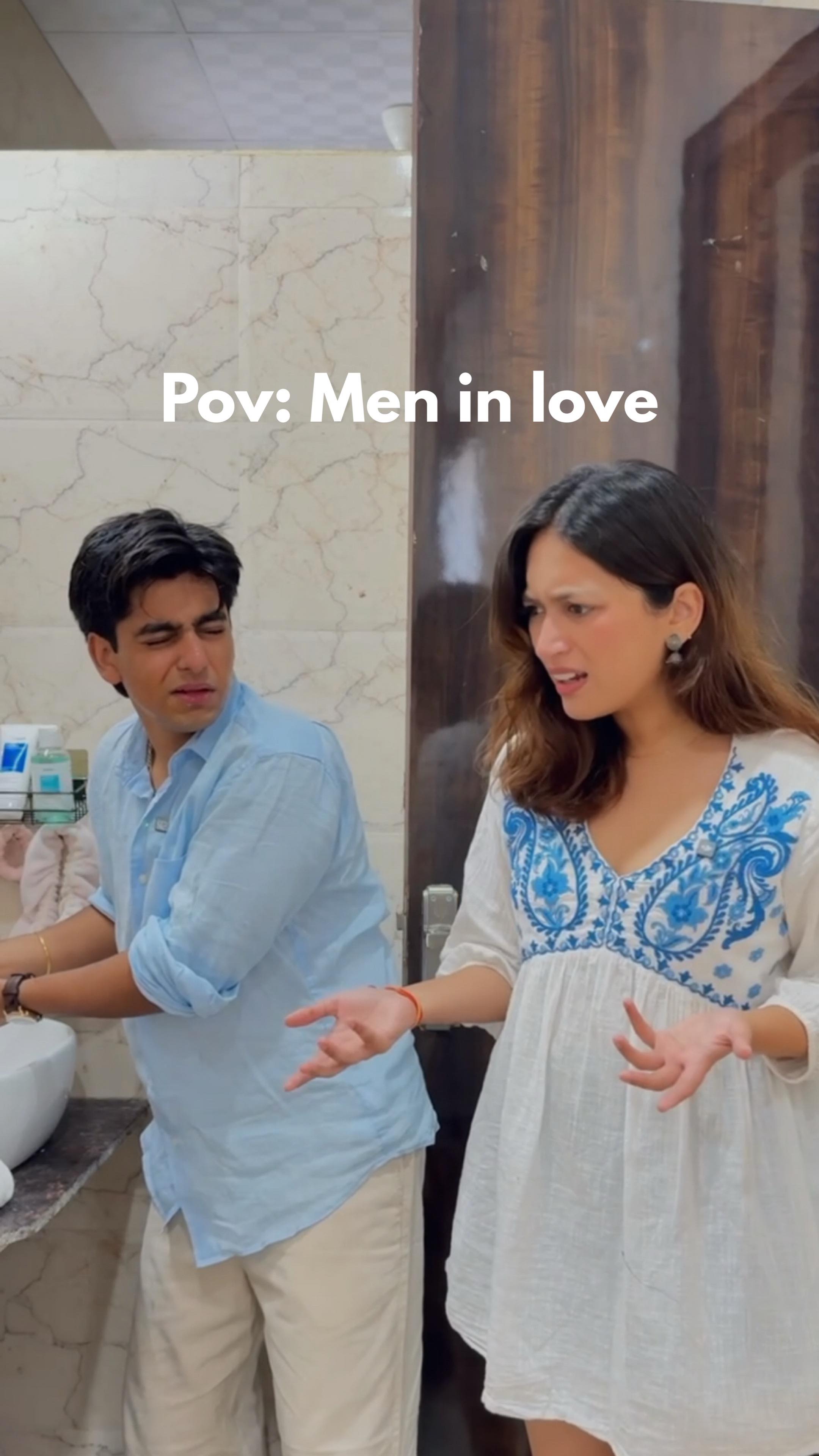 Instagram post by @soumyaaabhardwaj for Reequil. Caption reads: There’s a special kind of glow when he’s in love....