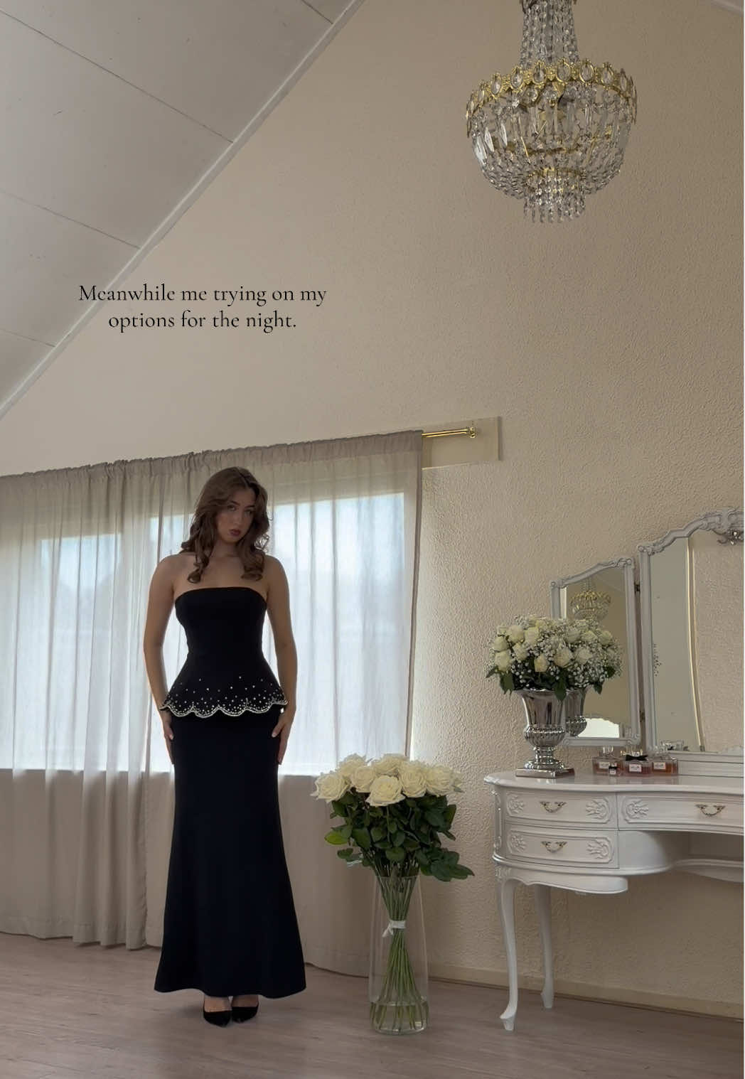 TikTok post by @catharinaelisabethx for Club L London. Caption reads: [...] #oldmoney #elegantfashion @ClubLLondon Ad.