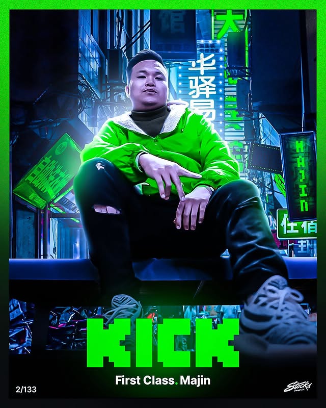 Instagram post by @majin2uu for Kick. Caption reads: Blessed is an understatement. Thank you....