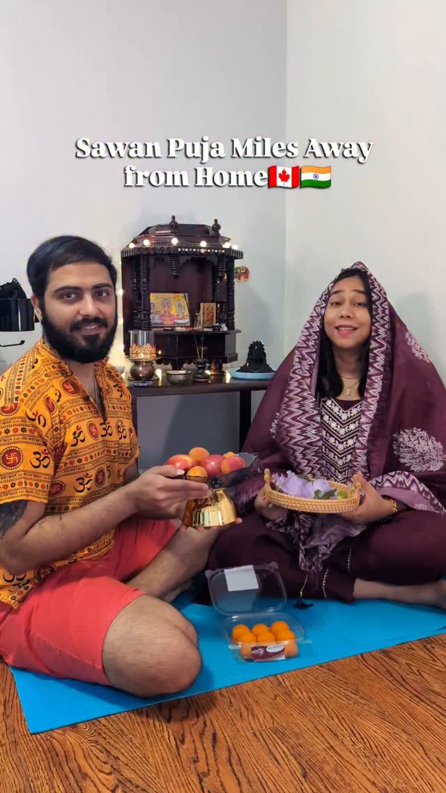 Instagram post by @tracinglife.canada for Sri Mandir. Caption reads: This Sawan, we didn’t have to miss out on our....