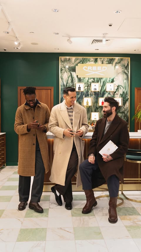 Instagram post by @chrisjohnmillington for Creed Fragrance. Caption reads: [...] season, discover the magic of....