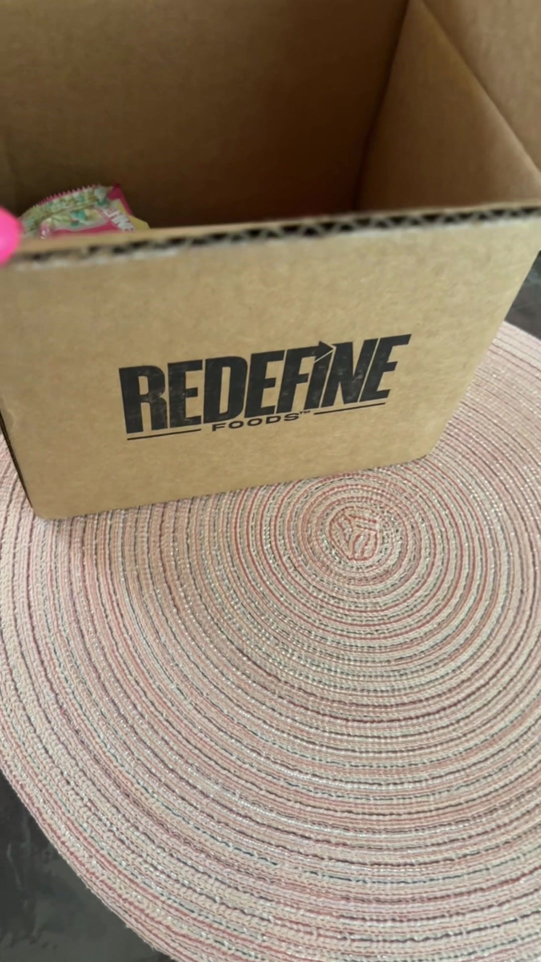 TikTok post by @thesarahvega for redefinesnacks.com. Caption reads: I’m not keen on the taste of protein powder but....