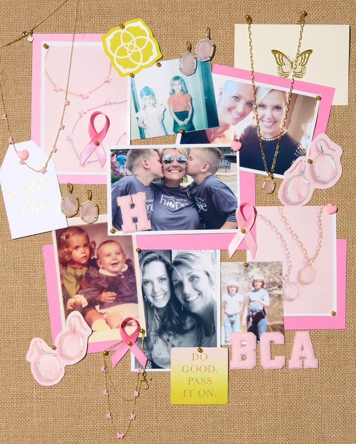 Instagram post by @officialkendrascott for Kendrascott. Caption reads: Today is Metastatic Breast Cancer Awareness Day,....