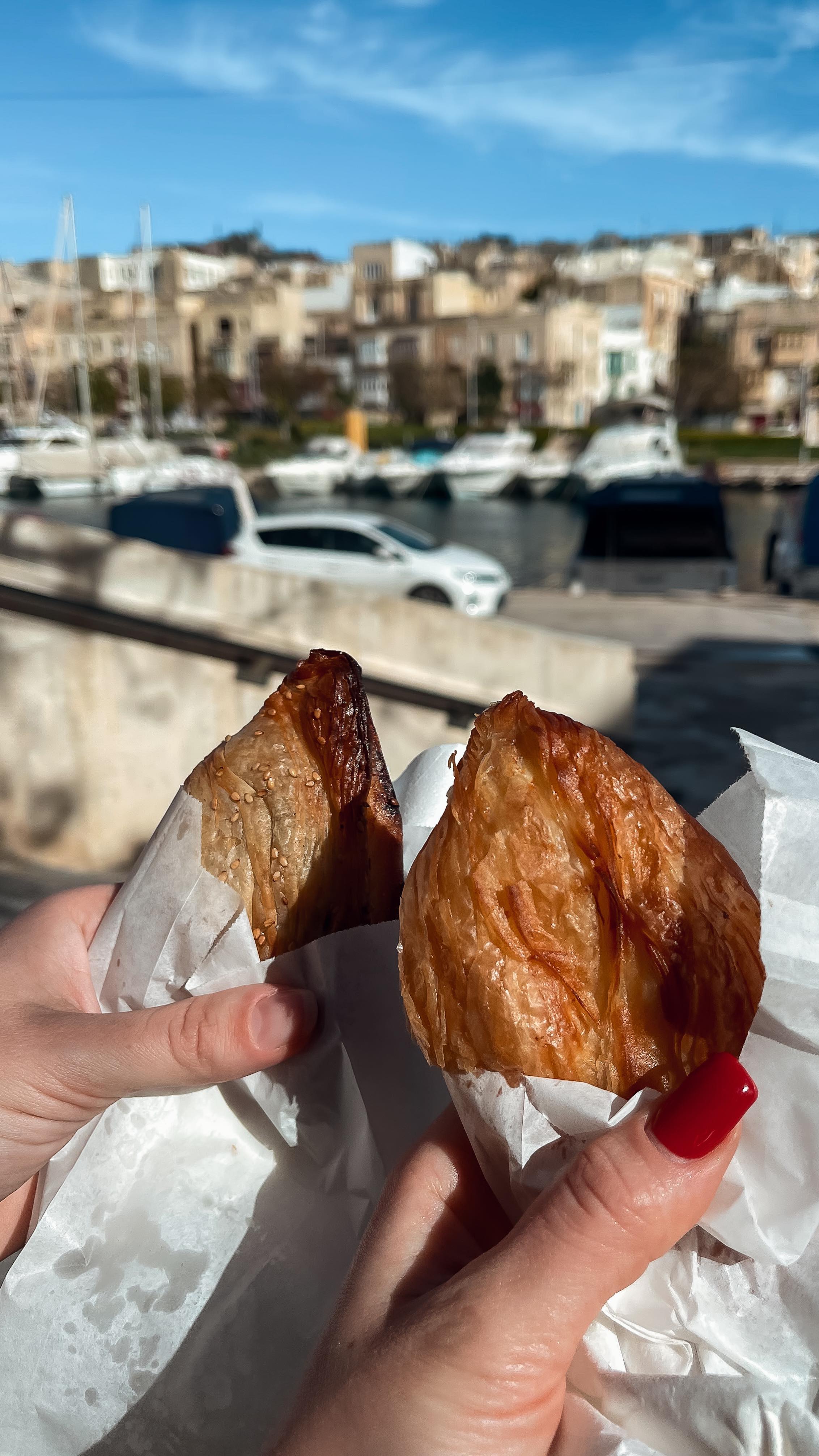 Instagram post by @lovemaltaeats for Passion Passport. Caption reads: 👇🏽 A national snack you MUST try in Malta!

📌....