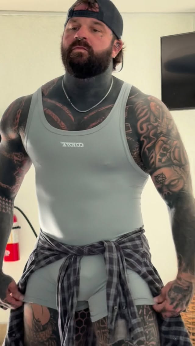 Instagram post by @baddurden for Coyote Jocks. Caption reads: Fall gym fit @coyotejocks.