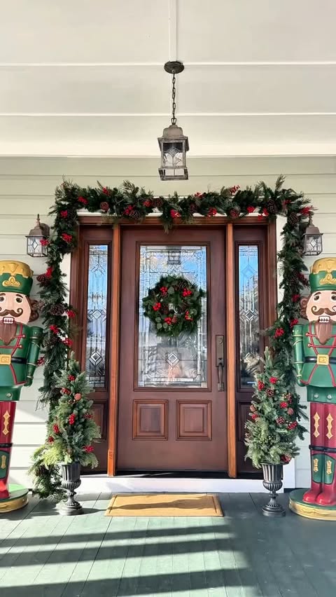 Instagram post by @mackenziebiehl for Balsam Hill. Caption reads: I wasn’t done until the porch felt magical. Use....