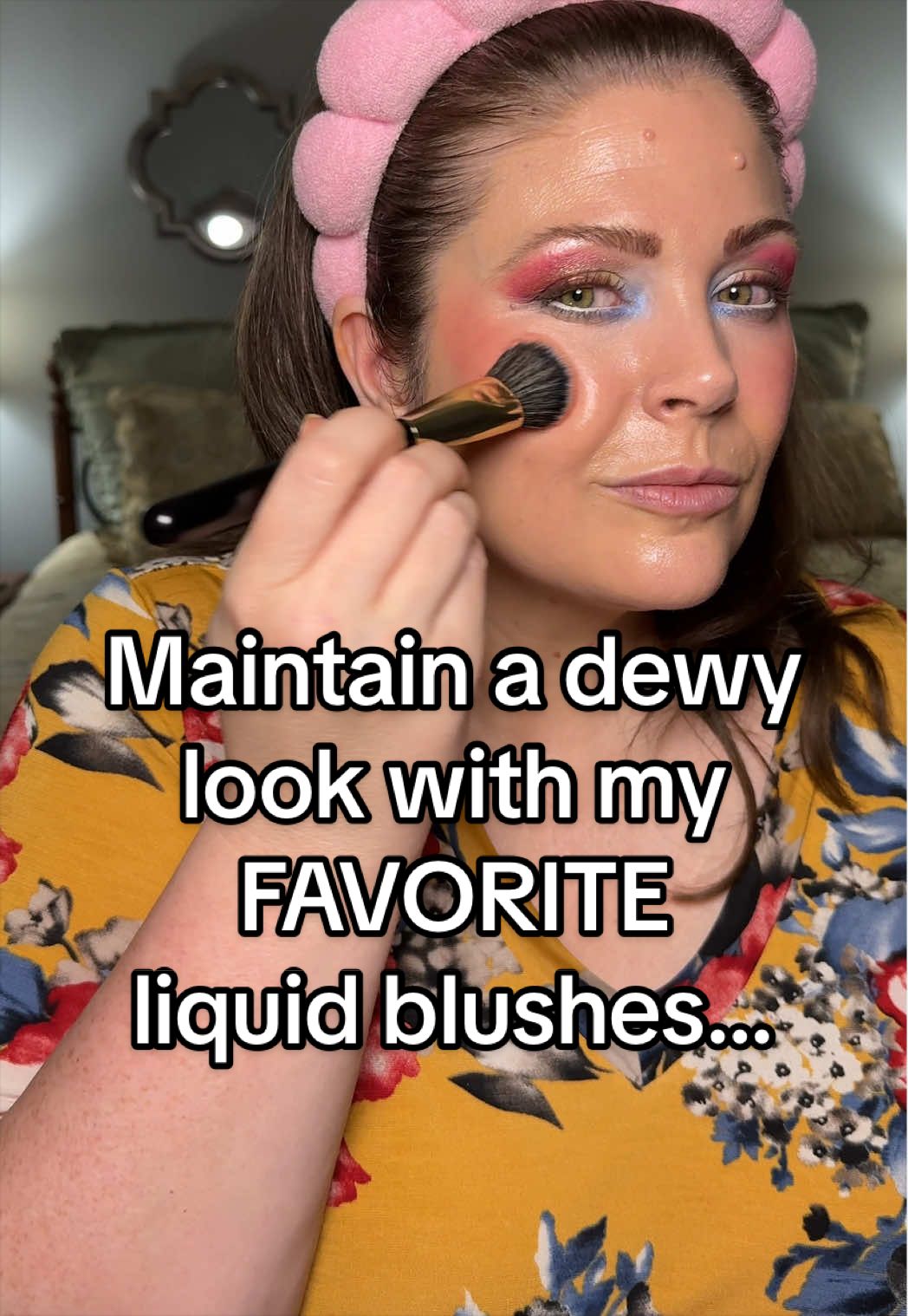 TikTok post by @melissa_beautyover40 for Adriana Nichole Cosmetics. Caption reads: [...] Limits Liquid Blushes from @Adriana Nichole....