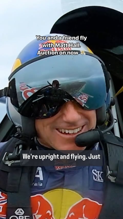 Instagram post by @matthallracing for Red Bull. Caption reads: [...] for link. All proceeds go to Red Bull's....